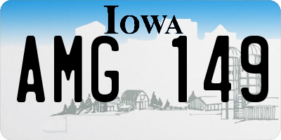 IA license plate AMG149