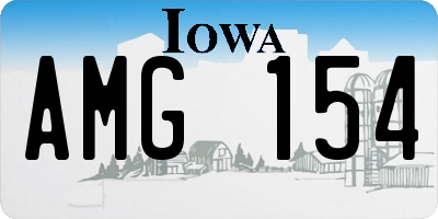 IA license plate AMG154