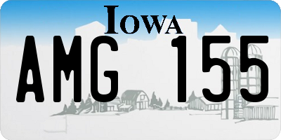 IA license plate AMG155