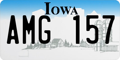 IA license plate AMG157