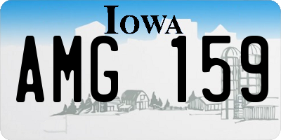 IA license plate AMG159