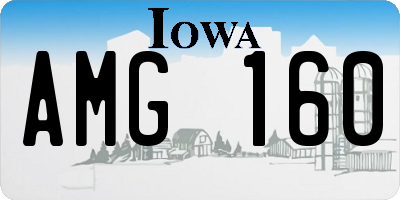 IA license plate AMG160