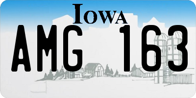 IA license plate AMG163