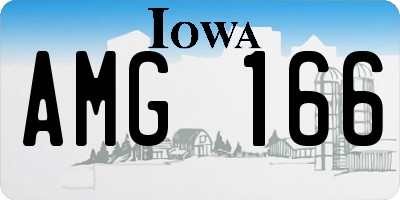 IA license plate AMG166