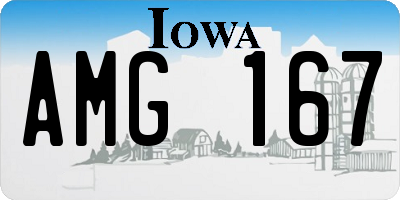 IA license plate AMG167