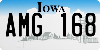 IA license plate AMG168