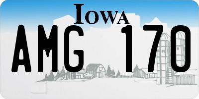 IA license plate AMG170