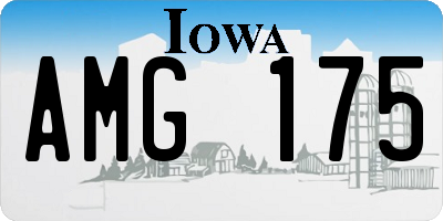 IA license plate AMG175