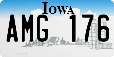 IA license plate AMG176