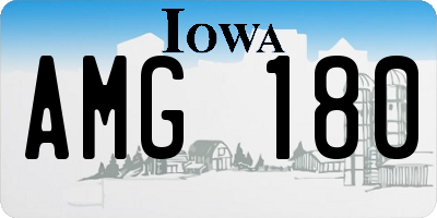 IA license plate AMG180