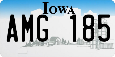 IA license plate AMG185