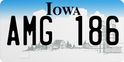 IA license plate AMG186