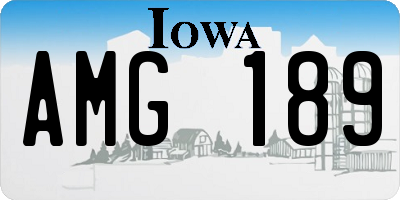 IA license plate AMG189
