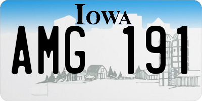 IA license plate AMG191
