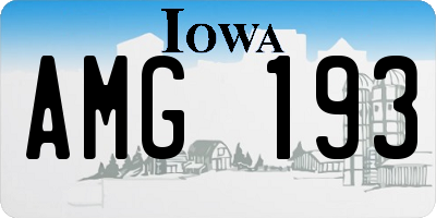 IA license plate AMG193