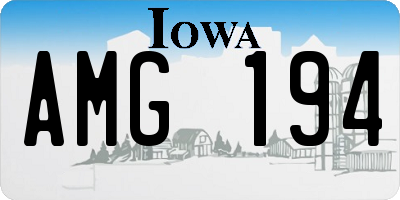 IA license plate AMG194