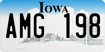 IA license plate AMG198