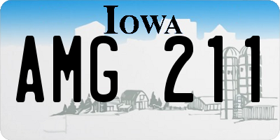 IA license plate AMG211