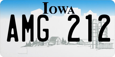IA license plate AMG212