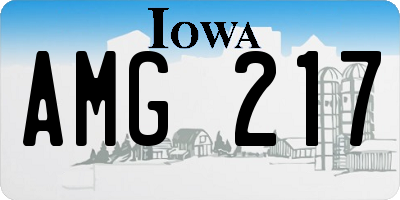 IA license plate AMG217