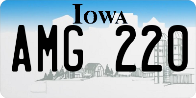 IA license plate AMG220