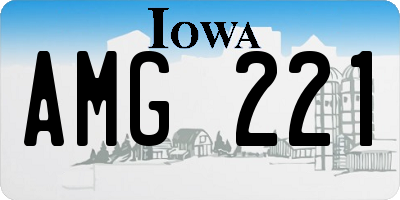 IA license plate AMG221