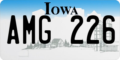 IA license plate AMG226