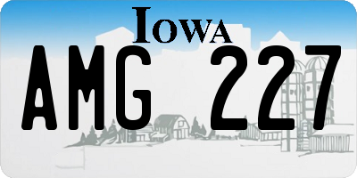 IA license plate AMG227