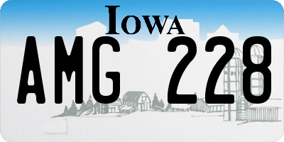 IA license plate AMG228