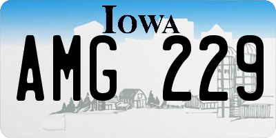 IA license plate AMG229