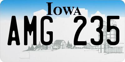 IA license plate AMG235
