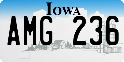 IA license plate AMG236