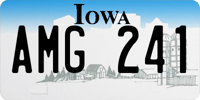 IA license plate AMG241