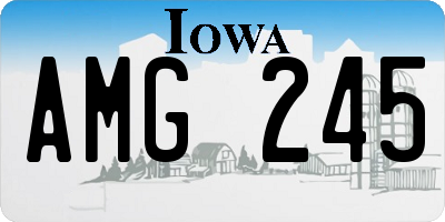 IA license plate AMG245