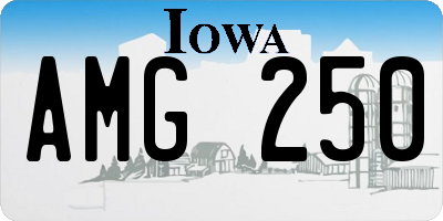 IA license plate AMG250