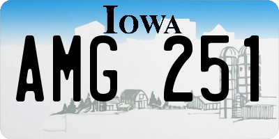 IA license plate AMG251
