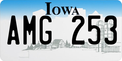 IA license plate AMG253
