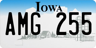 IA license plate AMG255
