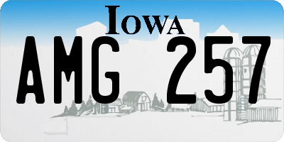 IA license plate AMG257