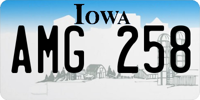 IA license plate AMG258