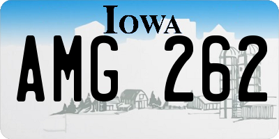 IA license plate AMG262