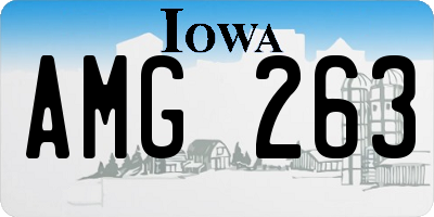 IA license plate AMG263