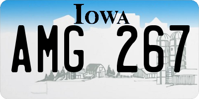 IA license plate AMG267