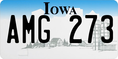IA license plate AMG273