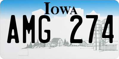 IA license plate AMG274