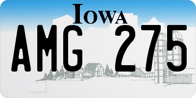 IA license plate AMG275