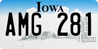 IA license plate AMG281