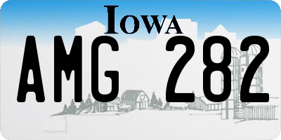 IA license plate AMG282
