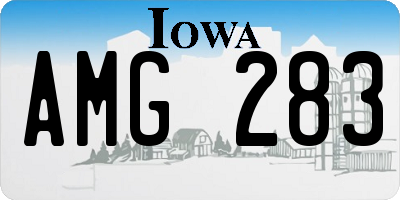IA license plate AMG283