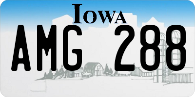 IA license plate AMG288